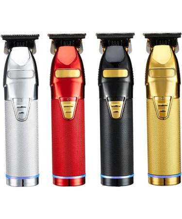 Hair Clippers USB Rechargeable Electric Beard Trimmer Barbers Hair Grooming Kit Red Metal Beard Trimmer - Buy Online on SooperMarket.com