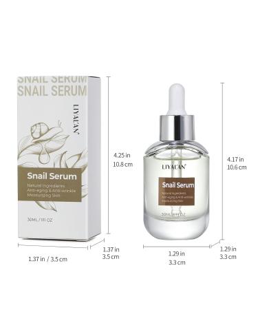 LIYALAN Collagen Snail Mucin Face Serum | Anti-Aging & Moisturizing Skincare | 30ml - Shop Internationally - Buy Online on SooperMarket.com