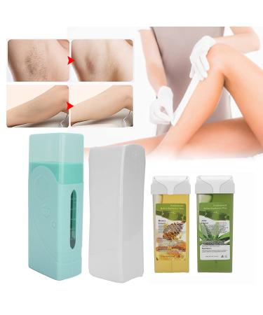 Hair Removal Waxing Kit - Wax Warmer 200g Wax & 100 Paper Strips for Home & Salon (EU Connector) - Buy Online on SooperMarket.com