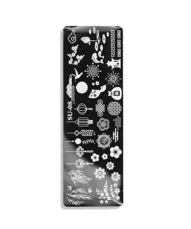 Sanwood Nail Stamping Plates Human Face Patterns Nail Art Stamping Template from Manicure Tool Kit Manicure Art Stainless Steel Printing Plate for Girl Women 8