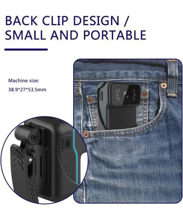 1080P WiFi Body Worn Camera with Audio and Video Recording, Night Vision, Waterproof - Mini Body Cam for Law Enforcement/Security Guard - 64G Card Included - Buy Online on SooperMarket.com
