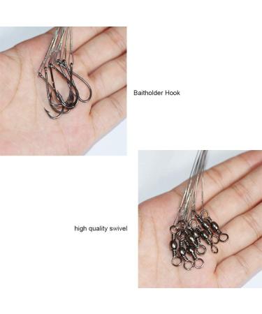 20pcs Baitholder Fishing Hook Rigs with Nylon Coated Wire Leader and Swivel 6.5inch - Buy Online on SooperMarket.com