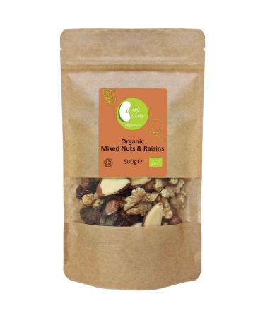 Organic Mixed Nuts & Raisins - Certified Organic - by Busy Beans Organic (500g)