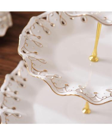 Fruit Basket Bowl Fruit Dish Three-Layer Fruit Plate Chinese Style Hollow Creative Ceramic Fruit Bowl Living Room Dining Room Kitchen Desktop Decor Candy Plate Fruit Bowls - Buy Online on SooperMarket.com