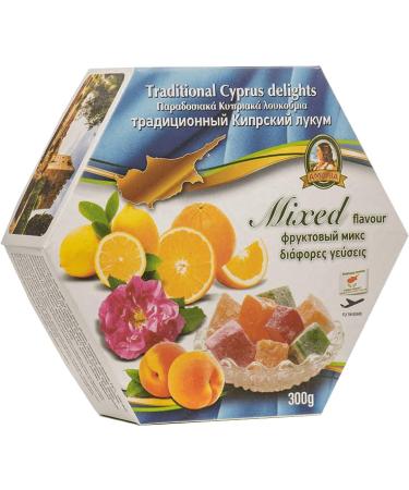 Traditional Cyprus/Greek Loukoumi Delight Sweets 300g- Select from Mixed Flavour (Mix Flavour Peach)