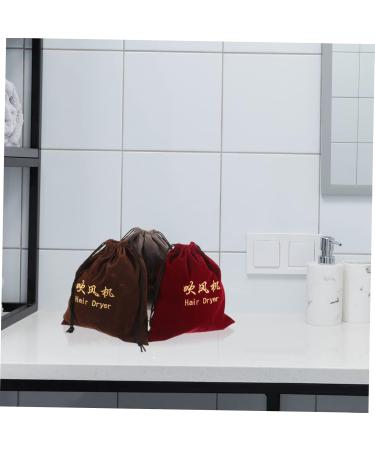 Baluue 3 Pcs Makeup Bag Organizer Hair Dryer Fabric Bag Fabric Velvet Storage Bag Hair Dryer Bags - Buy Online on SooperMarket.com