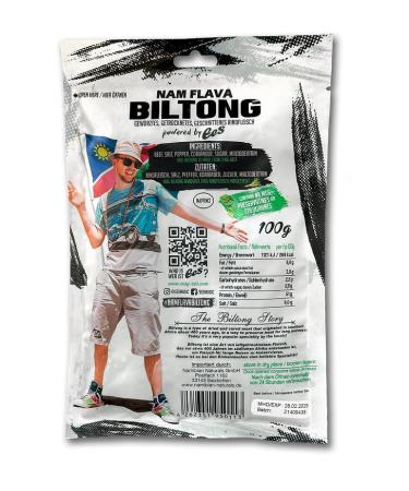 Nam Flava - Original Namibian Biltong 100g | Premium Dried Meat & Beef Jerky - International Shipping Available - Buy Online on SooperMarket.com