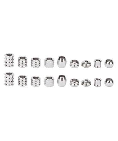 18PCS Stainless Steel Hair & Beard Beads for Braiding - Viking Style - Buy Online on SooperMarket.com