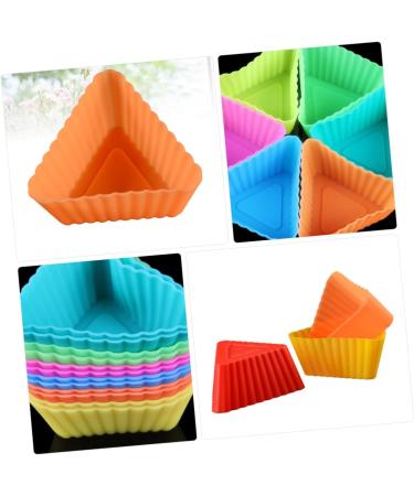 MAGICLULU 20pcs Triangle Muffin Cup Candle Molds Paper Cups Silicone Molds DIY Baking Mold Silicone Cake Molds Muffin Cake Mold Muffin Cupcake Mold Mini Silica Gel Baking Cup - Buy Online on SooperMarket.com