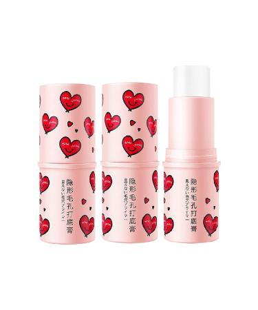 2Pcs New Magic Invisible Pore Cream Stick  Magical Pore Eraser Hydrating Primer Face Shimmer Stick  Face Color Makeup Stick Invisible Pore Primer Stick Moisturizing white