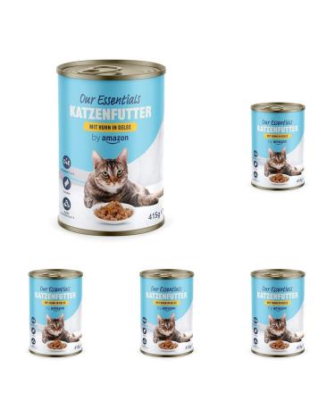 by Amazon Wet Cat Food Chunks with Chicken in Jelly 415g 1-Pack (Pack of 5) Chicken in Jelly 415 g (Pack of 5)
