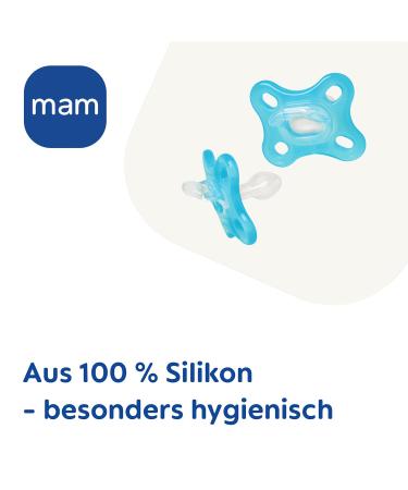 MAM Comfort Pacifiers Set of 2 | Premature & Newborn Friendly | 100% Silicone Soft Skin | 0-3 Months | Pink | International Shipping Available - Buy Online on SooperMarket.com