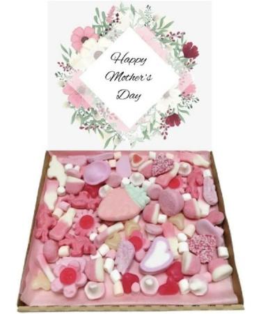 Pink Mothers Day Gift Present Pink Candy Pick N mix 300 g SweetBox Hamper Selection box Present With Pink Ribbon For Him or Her Show Someone You Care - Buy Online on SooperMarket.com