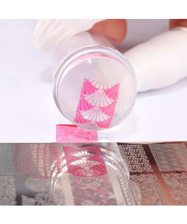 Nail Art Stamper Set - Fluorescent Silicone Nail Stamping Kit with Scraper for DIY Manicure | International Shipping - Buy Online on SooperMarket.com