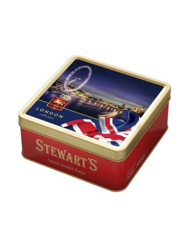 Stewart's - London Eye Tin Filled with Luxury Fudge (100g) - Rich Creamy Decadent Velvety Indulgent Melt-in-your-mouth Buttery Smooth Luxurious Delectable Fudge 1 x 100g London Eye Tin - Fudge
