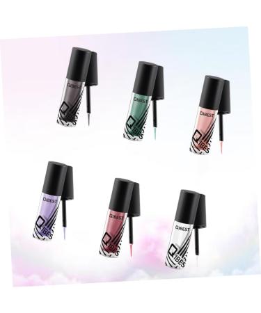 Angoily 6pcs Eyeshadow Glitter Liquid Eyeliner Sparkling Liquid Eyeliner Shadow Shiny Metal - Buy Online on SooperMarket.com