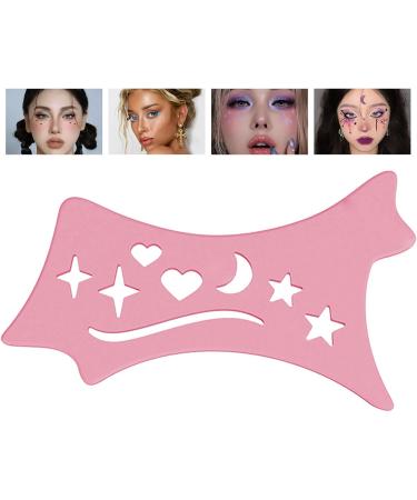SHZONS Eyeshadow and Eyeliners Stencils Pad | Soft Precision Eyeliners Stencils - Reusable Cleaning Cloths Eye Liners Contour for Makeup Beginners & Beauty Lovers Pink - Buy Online on SooperMarket.com