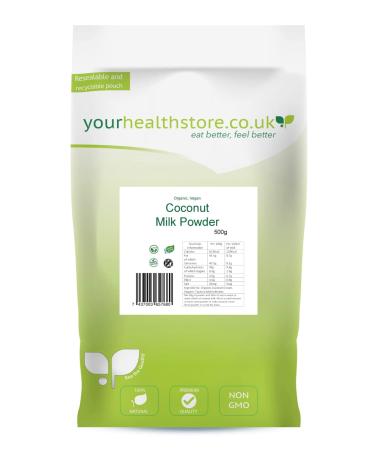 yourhealthstore Vegan Coconut Milk Powder 500g No Added Glucose Syrup No Added Thickeners Dairy Free Gluten Free Made in Sri Lanka (Recyclable Pouch)