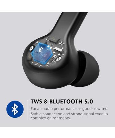 Boltune Wireless Earbuds - Bluetooth V5.0, IPX7 Waterproof In-Ear Headphones - Black - Buy Online on SooperMarket.com