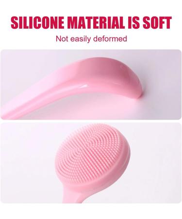 Bexdug Face Scrubber - Soft Silicone Facial Cleansing Brush - Manual Facial Cleansing Brush Skin Friendly Waterproof Face Cleaning Scrubber Pink - Buy Online on SooperMarket.com
