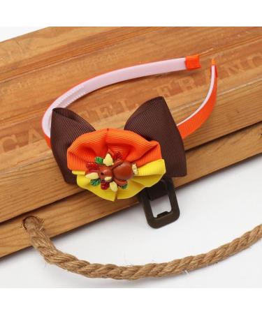 Stakee Thanksgiving Hair Hoop Turkey Headband Bowknot Hair Hoop Autumn Orange Hair Hoop Thanksgiving Hair Accessories - Buy Online on SooperMarket.com