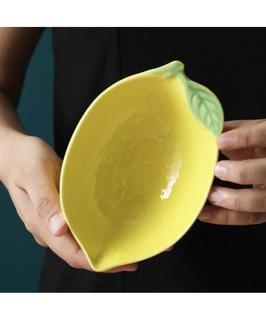 Serving Plates Lemon Shaped Ceramic Dinner Plate Lovely Fruit Plate Household Tableware Personalized Breakfast Dinner Plate Kitchenware Large for Appetizer Dinner and Desserts - Buy Online on SooperMarket.com