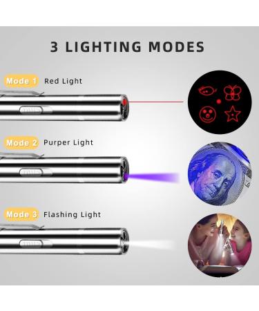 7 in 1 USB Rechargeable Cat Laser Pointer Toy | Interactive LED Red Light for Indoor Cats & Dogs | Kitten Pen Toy for Fun Playtime - Buy Online on SooperMarket.com