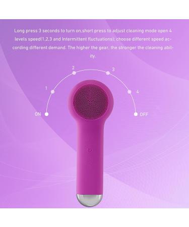 Rechargeable Facial Cleansing Brush for Men & Women - Electric Face Scrubber Cleanser for Deep Exfoliation and Cleansing (Purple) - Buy Online on SooperMarket.com