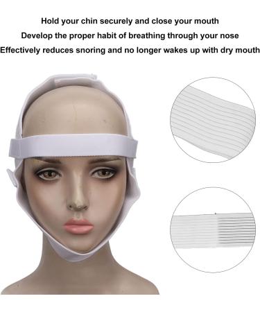 Chin Strap Snoring Solution - Portable White Head Band for Better Sleep - Buy Online on SooperMarket.com