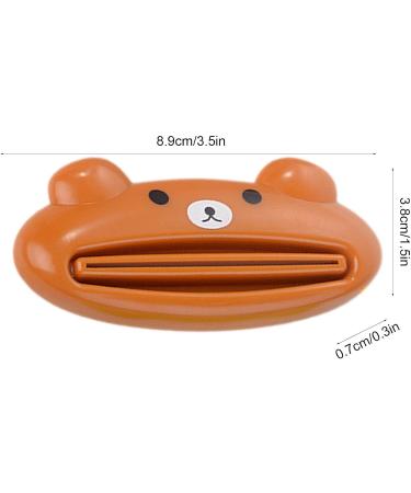 Virtcooy Pet Toothpaste Squeezer | Cartoon Animal Toothpaste Dispenser - Bear Shaped Panda Frog Cute Toothpaste Extruder Bathroom Accessories Ours - Buy Online on SooperMarket.com