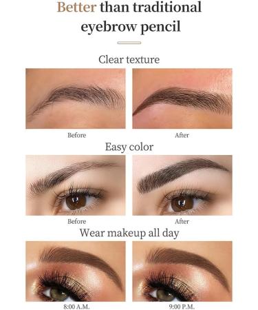 2024 New Magic Eyebrow Pencil with 4 Fork Tip 3D Microblading Eyebrow Pencil Natural Makeup Fine Stroke Magic Eyebrow Pencil Long-Lasting Natural Waterproof Eyebrow Pencil Stay on All Day Dark Coffee - Buy Online on SooperMarket.com