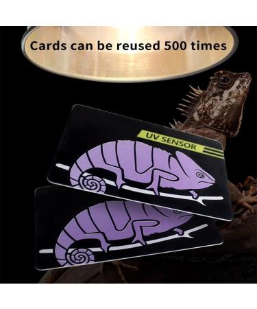 Dongker UV Test Card - 2/4 Pack Reptile UVB Sensor Easy Transport 500x Reusable for Accurate UV Testing - Buy Online on SooperMarket.com