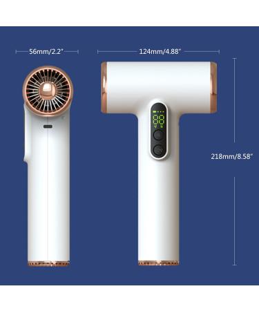 Professional Hair Dryer Powerful Fast Drying Hairdryer with 3 Speeds Heating Rechargeable for Women Kids Home Travel - Buy Online on SooperMarket.com