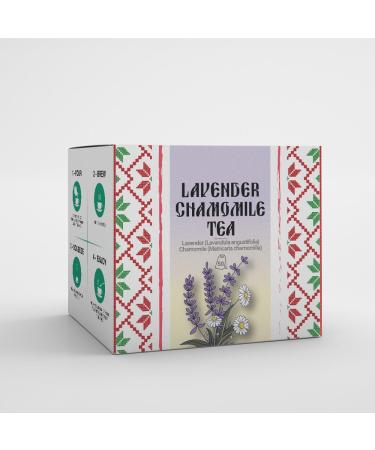 Lavender and Chamomile Tea by Amelia Rose | Sleep Tea | Relax Tea | 50 Tea Bags | 100% Natural Lavender and Chamomile Herbal Tea
