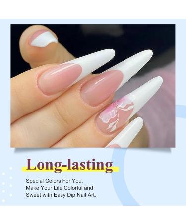 French Manicure Dipping Powder Set - Pink & White | 28g/Box, No UV/LED Cure, 0.98oz Per Box - Buy Online on SooperMarket.com