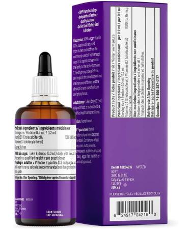 AOR VITAMIN D3 LIQUID (ADULT) 100 ML - Buy Online on SooperMarket.com
