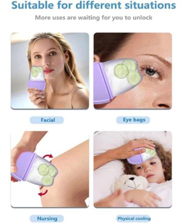 SANWOOD Ice Roller Ice Roller for Face and Eyes Ice Face Roller to Effectively Lighten Skin Remove Swelling & Fine Lines Shrink Pores Refillable Silicone Ice Mould for Face (Pink#2) - Buy Online on SooperMarket.com