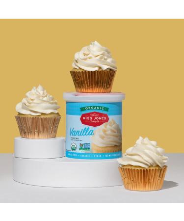 Miss Jones Organic Vegan Buttercream Frosting - Vanilla, 11.29 oz (Pack of 6) - Perfect for Icing & Decorating - Buy Online on SooperMarket.com