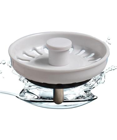 White Sink Plug Kitchen Sink Strainer Plug Waste Plug Basin Water Seal Plug Durable Smooth Maintenance Convenient Sink Stopper - Buy Online on SooperMarket.com