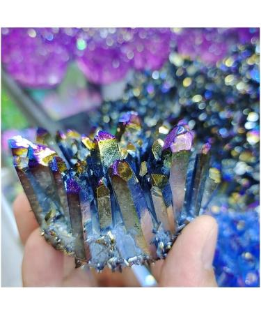 Natural Crystal Electroplate Cluster Stone RawCrystals Rock Specimen Home Decor FZUGEDRLI - Buy Online on SooperMarket.com