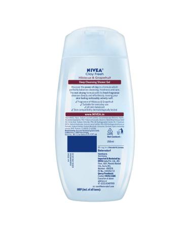 Nivea Clay Fresh Hibiscus & Grapefruit Shower Gel 250ml - Refreshing Cleanser - Buy Online on SooperMarket.com