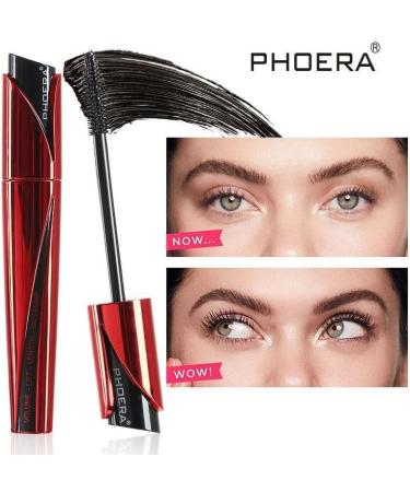 PHOERA Lash Volume Mascara Waterproof 9D Curling Eye Makeup smudge proof Lift No Clump Long Lasting Black Mascara Intense Lengthen & Volumize | Cruelty Free - Buy Online on SooperMarket.com