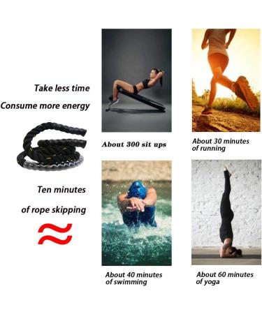 XGQQ Weighted Jump Rope - 9.8 Ft Heavy Battle Rope for Home Gym Workout - Buy Online on SooperMarket.com
