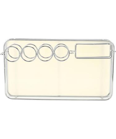 Syrisora Iron-Mouth Toothbrush Holder - Stylish Silver & White Acrylic Storage for Toothbrush & Toothpaste - Effective Bathroom Organization - Buy Online on SooperMarket.com