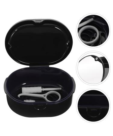 Denture Cleaning Kit with Retainer Case and Remover Tools - Ideal for Home, Office, School, and Travel - Black - Buy Online on SooperMarket.com