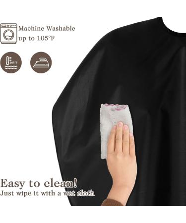 Professional Short Barber Cape - Waterproof Nylon Hair Cutting & Dye Apron for Unisex - Salon Styling & Shampoo Cape (Black - Buy Online on SooperMarket.com