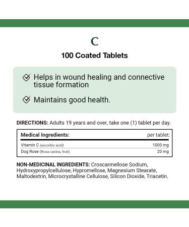 Nature's Bounty Vitamin C Supplement with Rose Hips Helps Maintain Good Health 1000mg 100 Tablets - Buy Online on SooperMarket.com