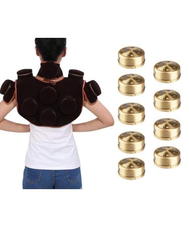 Moxibustion Box Moxa Burner Box Set - Acupuncture Moxa Box Moxibustion Burner Holder Box with 9 Boxes and Carry On Band for Neck Shoulder Acupuncture Point Pain Relive/NO Moxa Cone (B)