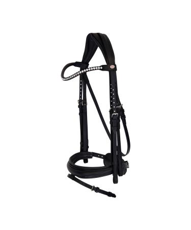 St bben bridle 2810 Switch Magic Tack black-varnish/black warmblood (WB) - comb. noseband curved
