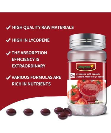 AIHIYO Lycopene Soft Capsule - 100mg Tomato Supplement Extract - Organic Complex Formula - 100 Count - Buy Online on SooperMarket.com